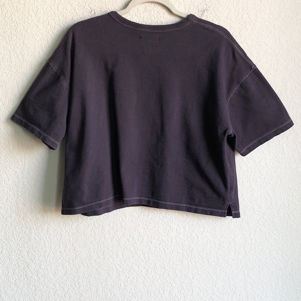 Madewell Oversized Tee Dark Purple Wash Short Sleeve Cotton AI228 - Picture 5 of 10